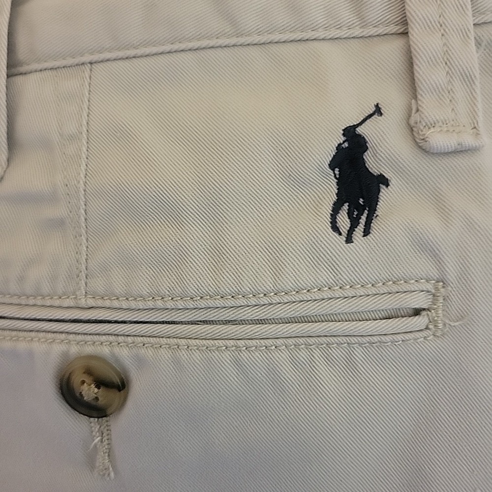 Polo Ralph Lauren Shorts Mens 42 Beige Flat Front Preppy Casual